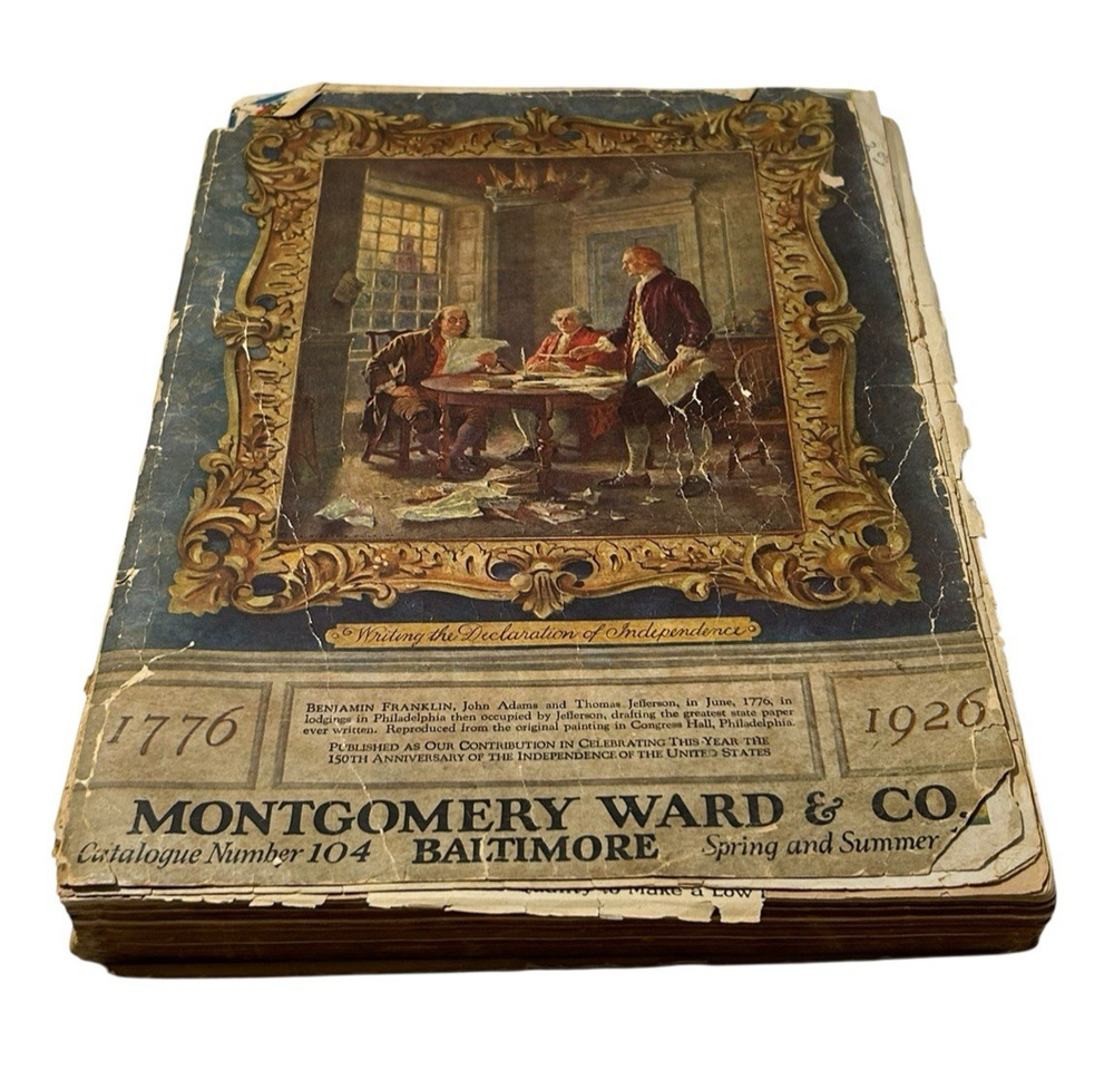 Antique 1926 Montgomery Ward & Co. Catalog Clothes Fashion Design Original Art